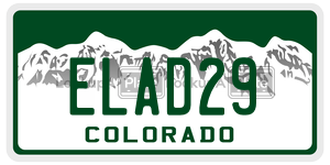 ELAD29  license plate in CO