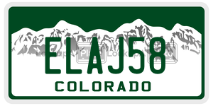 ELAJ58  license plate in CO