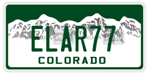 ELAR77  license plate in CO
