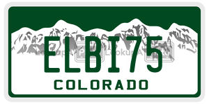 ELBI75  license plate in CO