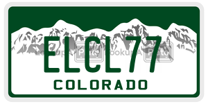 ELCL77  license plate in CO