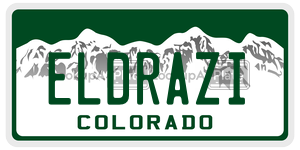 ELDRAZI  license plate in CO