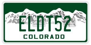 ELDT52  license plate in CO