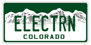 ELECTRN license plate in Colorado