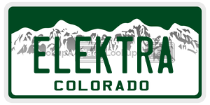 ELEKTRA  license plate in CO