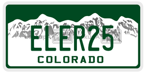 ELER25  license plate in CO