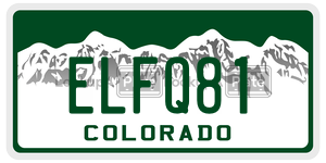 ELFQ81  license plate in CO