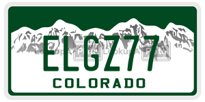 ELGZ77  license plate in CO