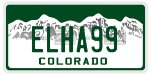 ELHA99  license plate in CO