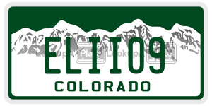 ELII09  license plate in CO