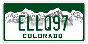 ELLQ97  license plate in CO