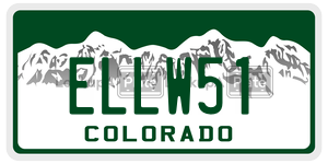 ELLW51  license plate in CO