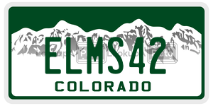 ELMS42  license plate in CO