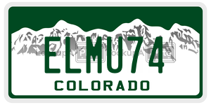 ELMU74  license plate in CO