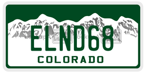 ELND68  license plate in CO