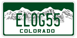 ELOG55  license plate in CO