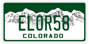 ELOR58  license plate in CO