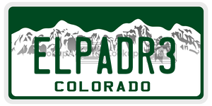 ELPADR3  license plate in CO