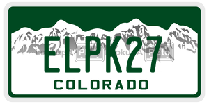 ELPK27  license plate in CO