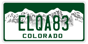 ELQA83  license plate in CO