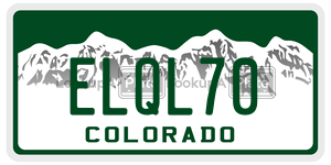 ELQL70  license plate in CO