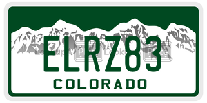 ELRZ83  license plate in CO