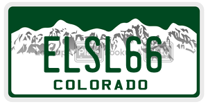 ELSL66  license plate in CO