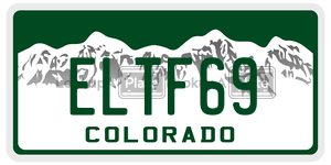 ELTF69  license plate in CO