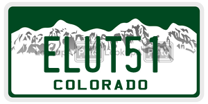ELUT51  license plate in CO
