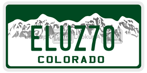 ELUZ70  license plate in CO
