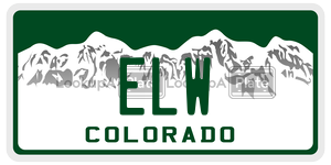 ELW  license plate in CO