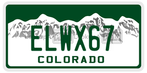 ELWX67  license plate in CO