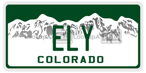 ELY  license plate in CO