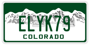 ELYK79  license plate in CO