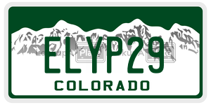 ELYP29  license plate in CO