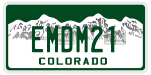 EMDM21  license plate in CO