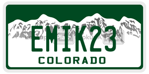 EMIK23  license plate in CO