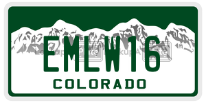 EMLW16  license plate in CO