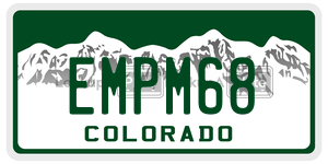 EMPM68  license plate in CO
