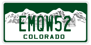 EMQW52  license plate in CO