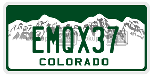 EMQX37  license plate in CO