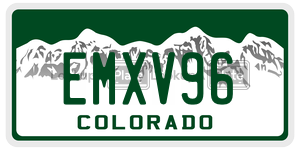 EMXV96  license plate in CO