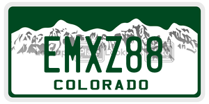 EMXZ88  license plate in CO