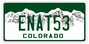 ENAT53  license plate in CO
