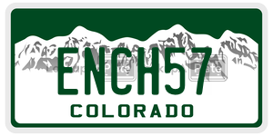 ENCH57  license plate in CO