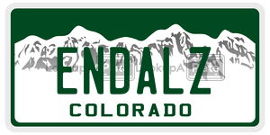 ENDALZ  license plate in CO