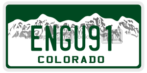 ENGU91  license plate in CO