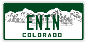 ENIN  license plate in CO