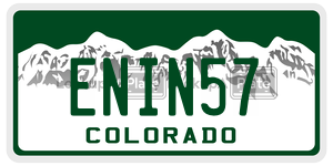 ENIN57  license plate in CO