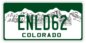 ENLD62  license plate in CO